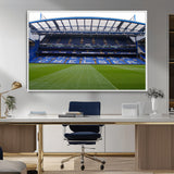 59508-MGV-CV-36X24-Chelsea Stadium Wall Art – Stamford Bridge Football Arena Canvas Print, Iconic Soccer Artwork for Living Room, Office, Game Room