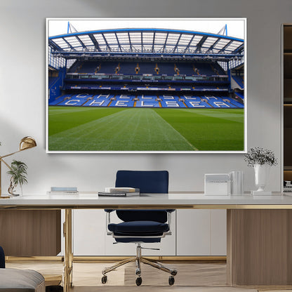 59508-MGV-CV-36X24-Chelsea Stadium Wall Art – Stamford Bridge Football Arena Canvas Print, Iconic Soccer Artwork for Living Room, Office, Game Room