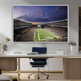 52712-MGV-CV-36X24-Gillette Stadium Field Wall Art Canvas Print, Framed Massachusetts Stadium Art Picture Print, Gillette Stadium Perfect Sport Room
