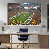 51419-MGV-CV-36X24-Heinz Field Wall Art Canvas Print, Framed Pittsburgh Stadium Field Art Picture Print, Heinz Stadium Field Perfect Sports Room