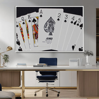 56787-MGV-FC-36X24_White-Playing Cards – Classic Poker Deck with Spades, Standard Size Durable Casino Quality Card Set for Magic Tricks, Blackjack, Bridge,