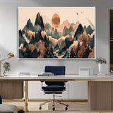 46509506-MGV-CV-36X24-Mountain Wall Art – Sunset Canvas Print, Nature Inspired Artwork, Scenic Wall Decor for Living Room, Bedroom, Office