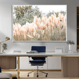 21826392-MGV-CV-36X24-Pampas Grass Wall Art Canvas Print, Framed Soft Pampas Art Picture Print, Pastel Grasses Perfect Soft Neutral Boho Decor Artwork