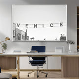 68254589-MGV-CV-36X24-Venice Sign Wall Art Canvas Print, Framed Venice Letters Art Picture Print, Los Angeles Perfect Minimalist Urban Decor Artwork