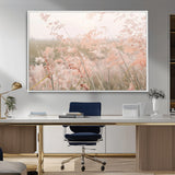 79164340-MGV-CV-36X24-Pastel Grasses Wall Art Canvas Print, Framed Soft Meadow Art Picture Print, Field in Breeze Perfect Pastel Minimal Decor Artwork