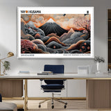 63125329-MGV-CV-36X24-Japanese Mt Fuji Wall Art – Surreal Ukiyo e Style Cherry Blossom Poster, Swirling Cloud Landscape Print, Modern Oriental Asian