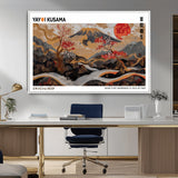 85375874-MGV-CV-36X24-Mount Fuji Abstract Wall Art – Japanese Landscape Canvas Print, Cherry Blossom & Red Sun Painting, Elegant Modern Zen Asian Home
