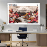32352074-MGV-CV-36X24-Japanese Landscape Wall Art – Mount Fuji River Canvas Print, Modern Asian Inspired Nature Decor for Living Room, Bedroom, Office