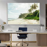 42984524-MGV-CV-36X24-Relaxing Beach Wall Art Canvas Print, Framed Ocean View Art Picture Print, Coastal Serenity Perfect Tropical Coastal Decor Artwork