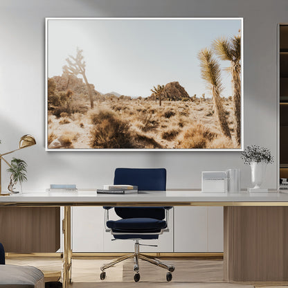 62783269-MGV-CV-36X24-Joshua Tree Wall Art – Desert Landscape Photography Canvas Print, Southwest Nature Artwork Rustic Home Decor for Living Room,