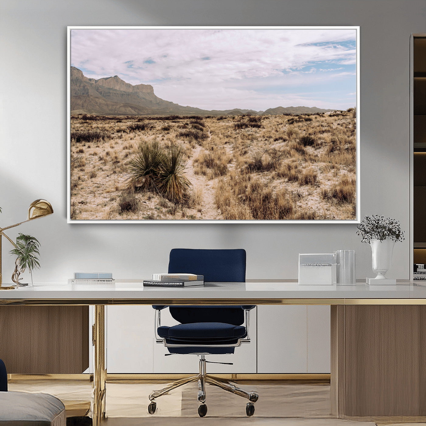 20681831-MGV-CV-36X24-Desert Landscape Wall Art – Southwestern Mountain Canvas Print, Rustic Western Nature Photography Decor for Living Room, Office,
