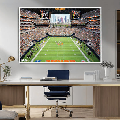 76935553-MGV-CV-36X24-Football Stadium Wall Art – Panoramic Game Day Canvas Print, Sports Decor for Man Cave, Office, Bar, or Living Room