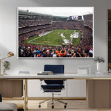 18347149-MGV-CV-36X24-Soldier Field Wall Art – Chicago Bears Football Stadium Canvas Print, Game Day Sports Decor for Man Cave, Bar, Office, or Living
