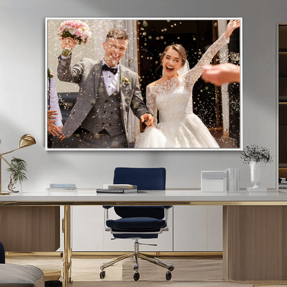 CSTM914-MGV-FC-36X24-Framed Create Your Canvas Print - Personalized Wall Art for Home Decor Wall Art Print, Create Your Own Photo Canvas Print