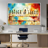 YKE34632598CR-MGV-FC-36X24_White-Abstract Last Supper with Apostles Wall Art Canvas Print
