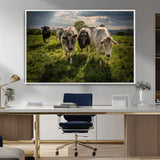 67277447-MGV-CV-36X24-Farmhouse Wall Art – Herd of Cows Canvas Print, Rustic Country Pasture Photography Decor for Bedroom, Living Room, Office, Ranch,