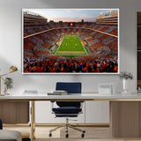 37160229-MGV-FC-36X24_White-Neyland Stadium Wall Art – Panoramic Tennessee Volunteers Sunset Canvas Print, Checkerboard Crowd Football Game Day Decor for