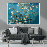 91714-MGV-CV-36X24-Almond Blossoms Wall Art – Handcrafted Van Gogh Inspired Floral Canvas Print, Beautiful Nature Decor for Living Room, Bedroom, or