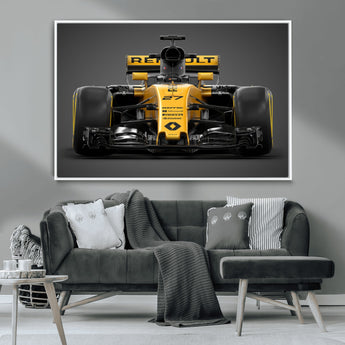 62882-MGV-CV-36X24-Renault F1 Racing Car Print - High-Performance Formula 1 Motorsport Wall Art, Perfect Gift for Racing Fans and Car Enthusiasts