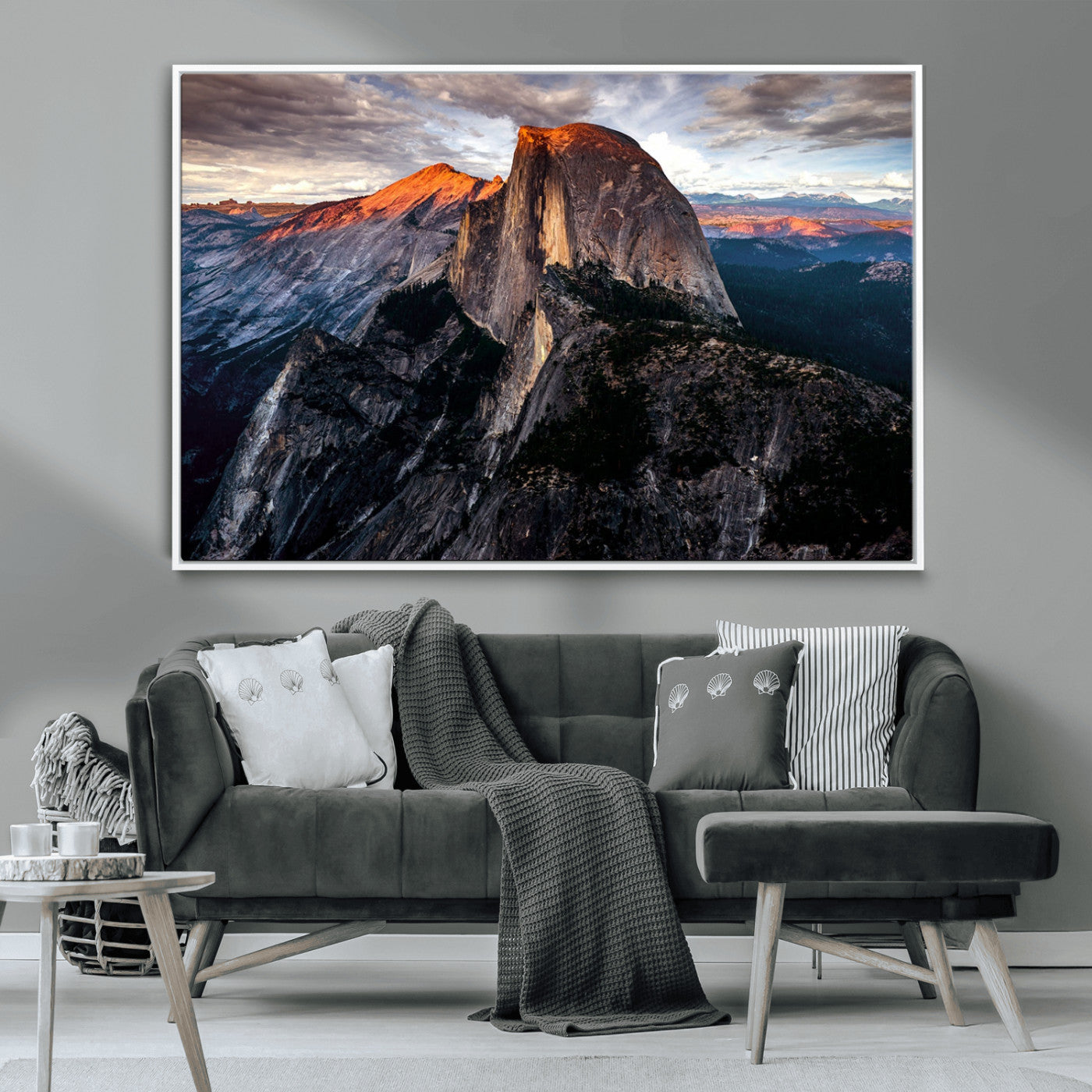 31332-MGV-CV-36X24-Mountain Landscape Wall Art – Majestic Sunset Rock Formation Canvas Print, Nature Scenic Decor for Living Room, Office, Cabin or