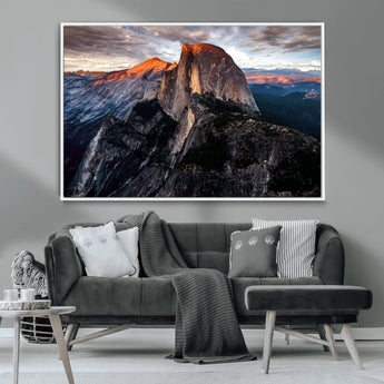 31332-MGV-CV-36X24-Mountain Landscape Wall Art – Majestic Sunset Rock Formation Canvas Print, Nature Scenic Decor for Living Room, Office, Cabin or