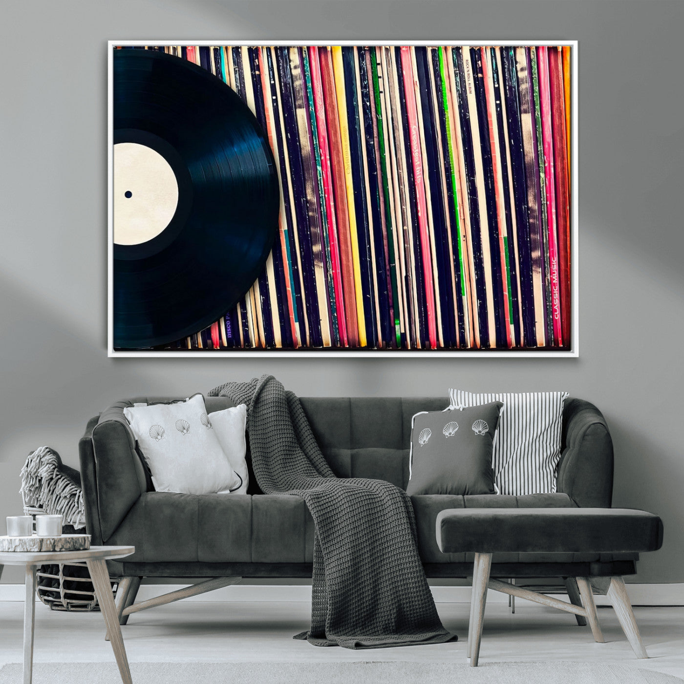 45029-MGV-CV-36X24-Misty Pine Forest Wall Art – Black and White Landscape Canvas Print, Foggy Trees Nature Photography, Modern Minimalist Decor for