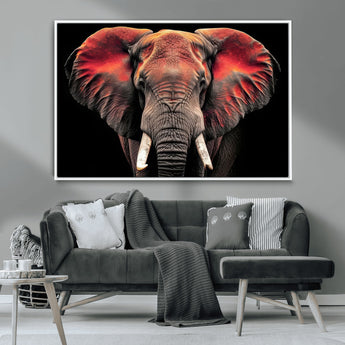 54719-MGV-CV-36X24-Elephant Wall Art – Majestic African Elephant Canvas Print, Wildlife Safari Animal Decor for Living Room, Bedroom, Office or Man