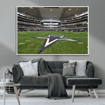 14834-MGV-CV-36X24-Dallas Att Stadium Wall Art Canvas Print, Framed Texas NFL Stadium Art Picture Print, American Football Stadium Perfect Sports