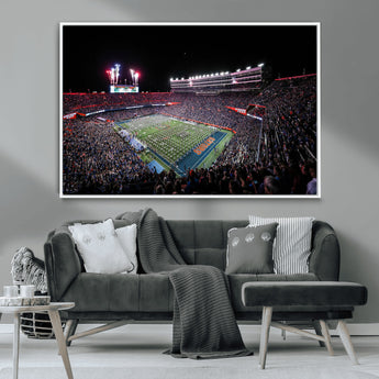 46899-MGV-CV-36X24-Ben Hill Griffin Stadium Wall Art Canvas Print, Framed Football Stadium Art Picture Print, Florida Football Stadium Perfect Sport