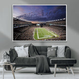 52712-MGV-CV-36X24-Gillette Stadium Field Wall Art Canvas Print, Framed Massachusetts Stadium Art Picture Print, Gillette Stadium Perfect Sport Room