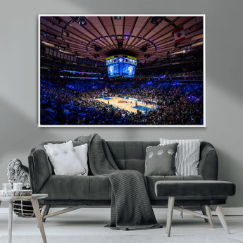 20491-MGV-CV-36X24-Madison Square Garden Wall Art Canvas Print, Framed New York Stadium Art Picture Print, MSG Stadium Perfect Sport Room Decor