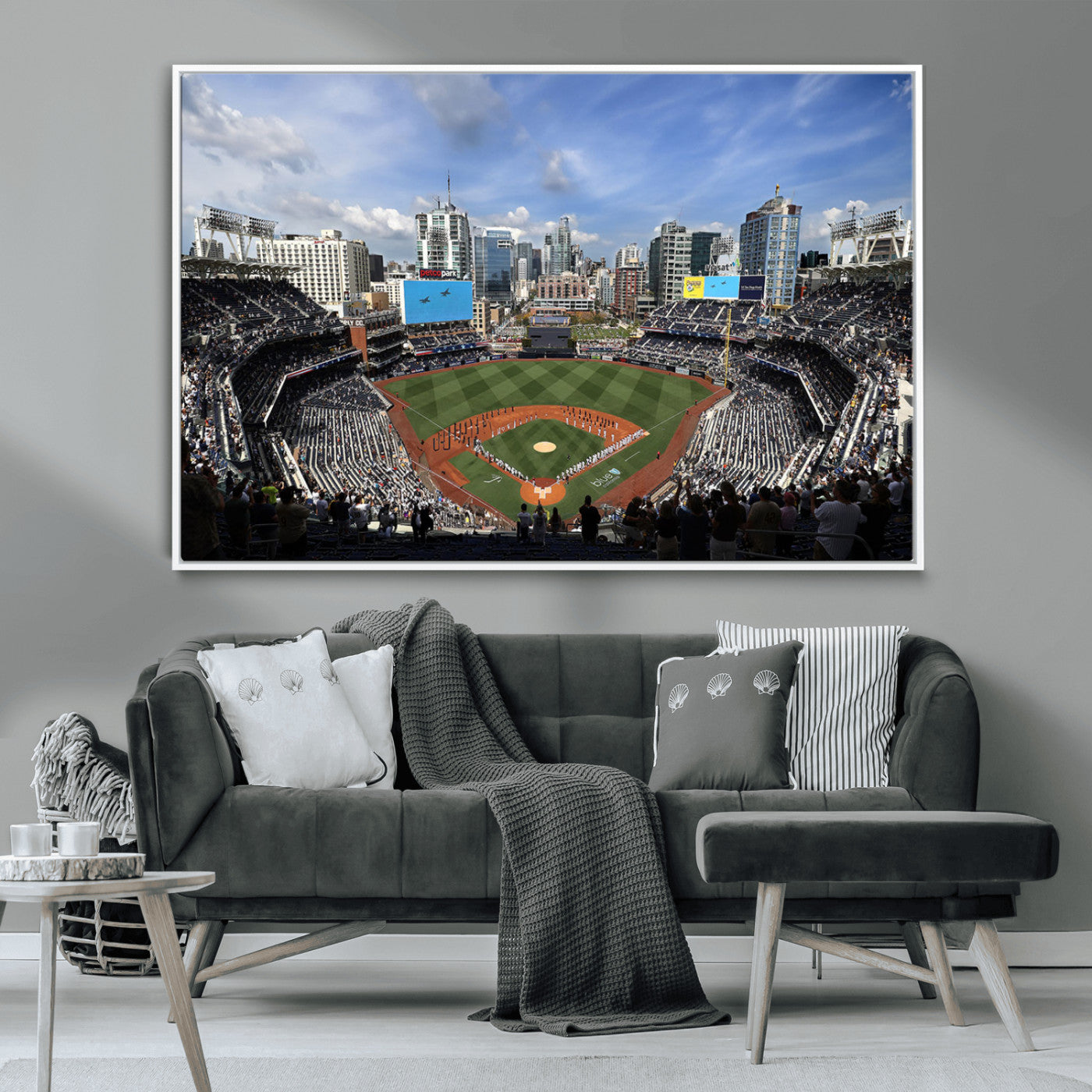 87122-MGV-CV-36X24-Petco Park Field Wall Art Canvas Print, Framed San Diego Stadium Art Picture Print, Petco Park Stadium Perfect Sport Room Decor
