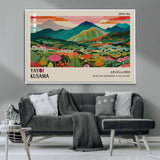 54215-MGV-CV-36X24-Yayoi Kusama Wall Art – Panoramic Japanese Landscape Canvas Print, Modern Abstract Nature Decor for Office, Bedroom or Living Room