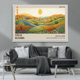 33864-MGV-CV-36X24-Pointillism Yayoi Wall Art Canvas Print, Framed Yayoi Kusama Art Picture Print, Yayoi Kusama Dot Perfect Abstract Nature Decor