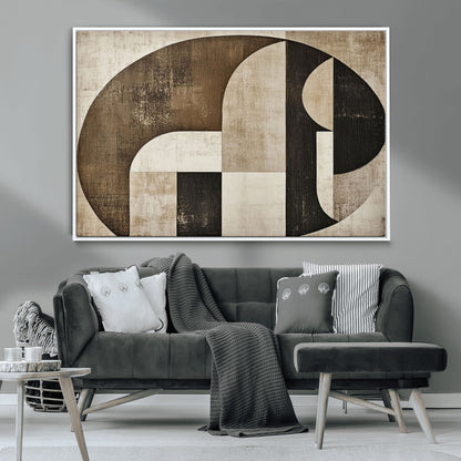 44796-MGV-CV-36X24-Wabi Sabi Wall Art Canvas Print, Framed Geometric Minimalist Art Picture Print, Modern Abstract Perfect Modern Abstract Decor