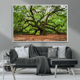 51255351-MGV-CV-36X24-Ancient Tree Wall Art – Majestic Oak Canvas Print, Large Nature Photography, Sacred Forest Landscape Wall Décor, Wisdom Tree