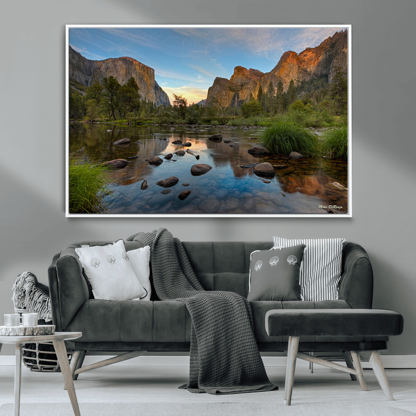 55893831-MGV-CV-36X24-Yosemite Valley Wall Art Canvas Print, Framed El Capitan Art Picture Print, Sierra Landspace Perfect Rustic Nature Decor Artwork