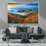 86772247-MGV-CV-36X24-Autumn Mountains Wall Art Canvas Print, Framed Fall Foliage Art Picture Print, Vibrant Hills Perfect Vibrant Nature Decor Artwork