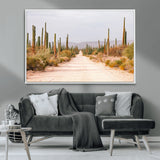 30742780-MGV-CV-36X24-Desert Cactus Wall Art Canvas Print, Framed Southwestern Art Picture Print, Bohemian Western Perfect Southwestern Boho Decor