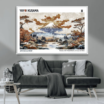80111817-MGV-CV-36X24-Japanese Landscape Wall Art – Mount Fuji Autumn Canvas Print, Asian Inspired Nature Decor for Living Room, Bedroom, Office or