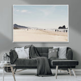 28307820-MGV-CV-36X24-Minimalist Beach Wall Art Canvas Print, Framed Coastal Serenity Art Picture Print, Soft Sand Perfect Modern Coastal Decor Artwork