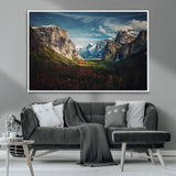 15244033-MGV-CV-36X24-Yosemite National Wall Art Canvas Print, Framed Mountain Landscape Art Picture Print, El Capitan Perfect Rustic Farmhouse Decor