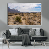21606563-MGV-FC-36X24_White-Desert Mountain Wall Art – Southwest Landscape Photography Canvas Print, Rustic Nature Artwork Scenic Western Decor for Living