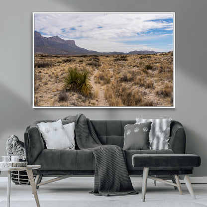 21606563-MGV-FC-36X24_White-Desert Mountain Wall Art – Southwest Landscape Photography Canvas Print, Rustic Nature Artwork Scenic Western Decor for Living