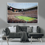 32530647-MGV-CV-36X24-Chicago Bears Stadium Wall Art – Futuristic Dome Arena Canvas Print, Modern Football Concept Design Decor for Man Cave, Bar, or