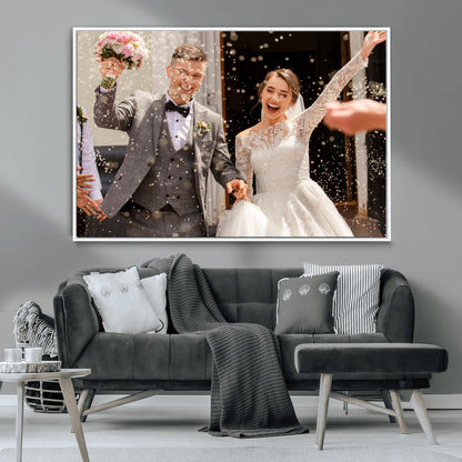 CSTM914-MGV-CV-36X24-Framed Create Your Canvas Print - Personalized Wall Art for Home Decor Wall Art Print, Create Your Own Photo Canvas Print