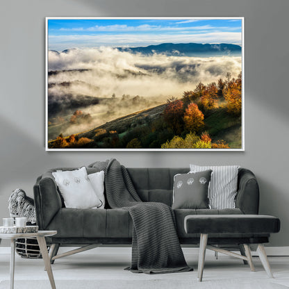 21551192-MGV-CV-36X24-Landscape Wall Art – Autumn Mountain View Canvas Print, Scenic Nature Photography Decor for Bedroom, Living Room, Office, Cabin or