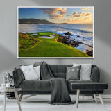 67486665-MGV-CV-36X24-Golf Course Wall Art – Pebble Beach Oceanfront Canvas Print, Coastal Fairway Photography Sports Decor for Living Room, Office, Man