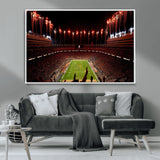 73358115-MGV-CV-36X24-Tennessee Volunteers Wall Art – Neyland Stadium Fireworks Night Game Canvas Print, Vols Football Checkerboard Endzone Sports Decor