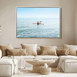 32624554-MGV-FC-36X24_Natural-Swimming Relaxation Wall Art Canvas Print, Framed Peaceful Water Art Picture Print, Clear Sea Perfect Minimalist Aquatic Decor